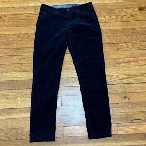 AG Adriano Goldschmied The Stevie Ankle Slim Straight Corduroy Pants Sz 28 Blue